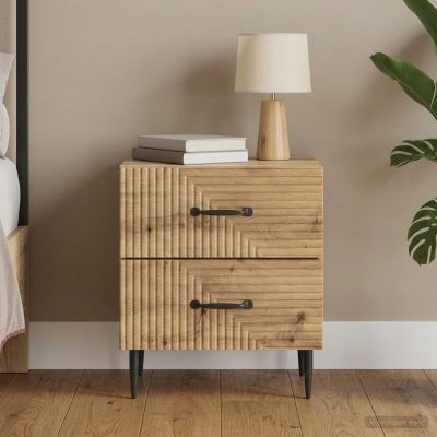 vidaXL Nočný stolík Dub artisan 43 x 34,5 x 47,5 cm Kompozitné drevo