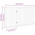 vidaXL Brána pre psa skladacia 3 panely 150 cm masívne jedľové drevo
