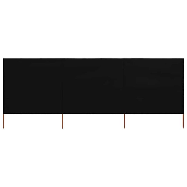 vidaXL 3-panelová zábrana proti vetru látková 400x80 cm čierna