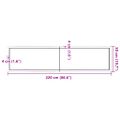 vidaXL Stolová doska 220x50x(2-6) cm neošetrený masív, živé hrany