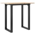 vidaXL Jedálenský stolík v tvare O 80x50x75 cm borovica a oceľ