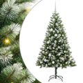 vidaXL Umelý vianočný stromček s umelým snehom 150 LED Teplá biela