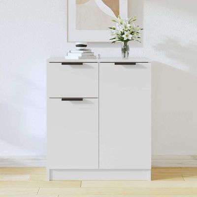 vidaXL Komoda biela 60x30x70 cm spracované drevo