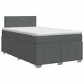 vidaXL Posteľ boxspring s matracom Tmavosivá 120 x 200 cm Látka