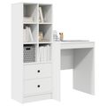 vidaXL Stôl Biela 145,5 x 40 x 127 cm 2 ks