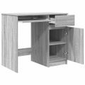 vidaXL Stôl sivý dub sonoma 86x49x76 cm kompozitné drevo
