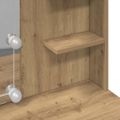 vidaXL Toaletný stolík s LED svetlami dub artisan 96x40x142 cm