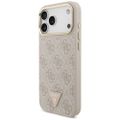 Guess 4G Triangle Logo & Big Strap Metal Buttons MagSafe puzdro pre iPhone 17 Pro Max ružová