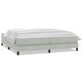 vidaXL Box Spring Posteľ s matracom Svetlosivá 180x220 cm Zamat