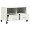 vidaXL TV skrinka biela 68x39x43,5 cm oceľ