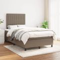 vidaXL Boxspring posteľ s matracom sivohnedý 120x200 cm látka