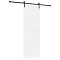 vidaXL Posuvné dvere Biela 83 x 232 cm Borovicový masív