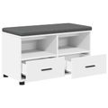 vidaXL Predsieňová lavica Biely 80 x 38 x 46 cm