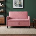 vidaXL Sofa s úložným priestorom Ružová 122 x 78 x 87 cm Polyester