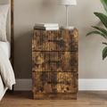 vidaXL Nočný stolík Dymový dub 43 x 41 x 63,5 cm Kompozitné drevo