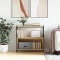vidaXL Knižnica dub sonoma 80x32x78,5 cm kompozitné drevo a železo