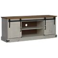 vidaXL TV skrinka HALDEN 2 posuvne dvere Biela 150x40x60 cm Masiv