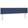 vidaXL Čelo postele s LED modré 183x16x78/88 cm látka