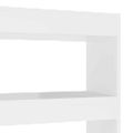 vidaXL Knižnica/deliaca stena lesklá biela 100x30x135 cm