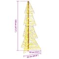 vidaXL Vianočný stromček 100 LED Teplá biela 120 cm PET