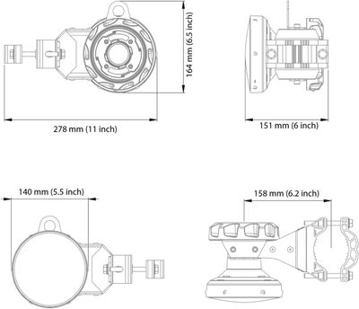 RF elements SH60WB-GO, Sektorová horn anténa, 5+6GHz, 60°