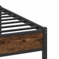 vidaXL Kovový posteľný rám bez matraca dymový dub 200x200 cm
