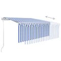 vidaXL Automatická markíza s tienidlom 3,5x2,5m modro-biela