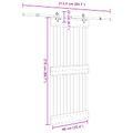 vidaXL Posuvné dvere NARVIK Prírodná a čierna 90 x 210 cm (213,5 cm)