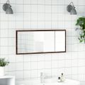 vidaXL LED kúpeľňové zrkadlo hnedý dub 100x8,5x37cm, kompozitné drevo