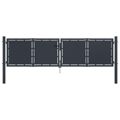 vidaXL Záhradná brána z ocele 300x75 cm antracitová