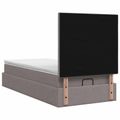 vidaXL Polohovací postel s matrací Sivohnedá 90 x 190 cm Látka