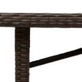 vidaXL Záhradný stôl so sklenenou doskou hnedý 240x90x75 cm polyratan