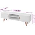 vidaXL Stolík pod TV, MDF 150x35x48,5 cm, vysoký lesk, biely