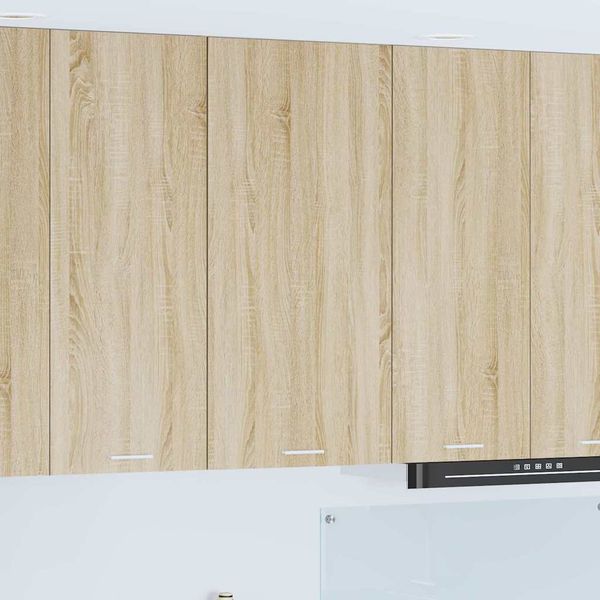 vidaXL Závesná skrinka Sonoma dub a biela 50 x 31 x 100 cm