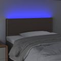 vidaXL Čelo postele s LED sivohnedé 100x5x78/88 cm látka