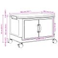 vidaXL stohovateľný úložný box s kolieskami 28 L 48,5x29,5x33 cm