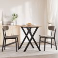 vidaXL Jedálenský stolík v tvare X 80x50x75,5 cm borovica a oceľ