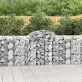 vidaXL Oblúkové gabiónové koše 4ks 200x50x100/120cm pozinkované železo