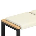 vidaXL Vankúš na lavičku 4 ks manšestr Krémová Hĺbka 35 cm