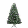 vidaXL Umelý Sklápací Vianočný Stromček Zelená 270 cm PVC a kov