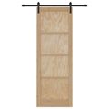 vidaXL Posuvné dvere Prírodná 83 x 232 cm Borovicový masív