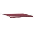 vidaXL Automaticky zaťahovacia markíza s LED burgundská 450x300 cm