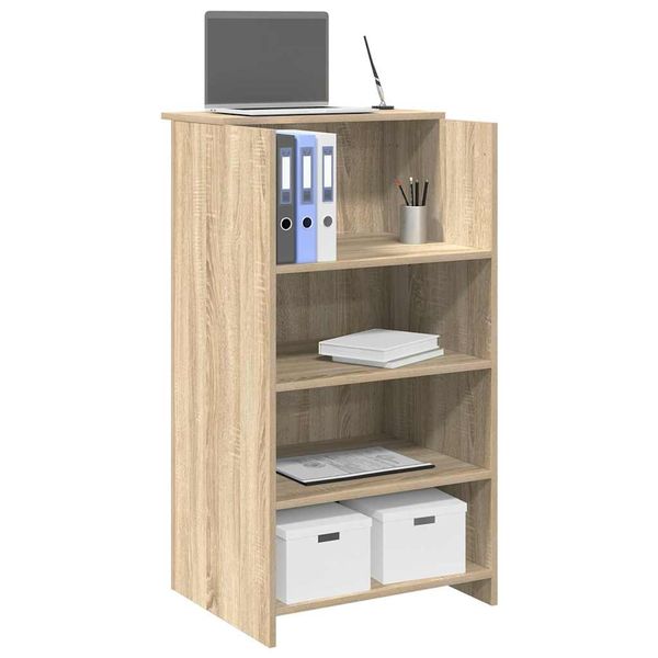 vidaXL Recepčný pult, dub sonoma, 55x50x103,5 cm, imitácia dreva
