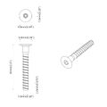 vidaXL Potvrdené skrutky 12 ks Strieborná Ø7 x 50 mm Kov