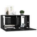 vidaXL TV skrinky 4 ks lesklé čierne 60x30x30 cm drevotrieska
