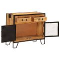 vidaXL Komoda 80x31x66 cm masívne surové mangovníkové drevo a kov