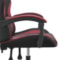 vidaXL Otočná herná stolička čierna a vínovočervená umelá koža