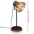 vidaXL Stolová lampa 25 W starožitná mosadzná 17x17x50 cm E27