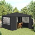 vidaXL Profesionálny párty stan+bočné steny 4x4 m, antracitový 90 g/m²