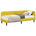 vidaXL Rohový rám postele Žltá 80 x 200 cm Zamat